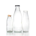 Wholesale Round and Square Transparent 200ml 350ml 500ml 1000ml Beverage Glass Bottle for Coffee Milk