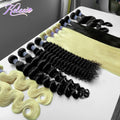 Wholesale 10A Grade 613 Bundles Closure Straight and Wavy Remy Hair Extensions Raw Indian Blonde Silk Lace Hair Closure