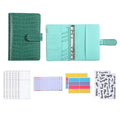 Custom Planner A6 Budget Binder Magnetic Croc Style Leather Money Budget Binder Set with Cash Zipper Envelopes Planner