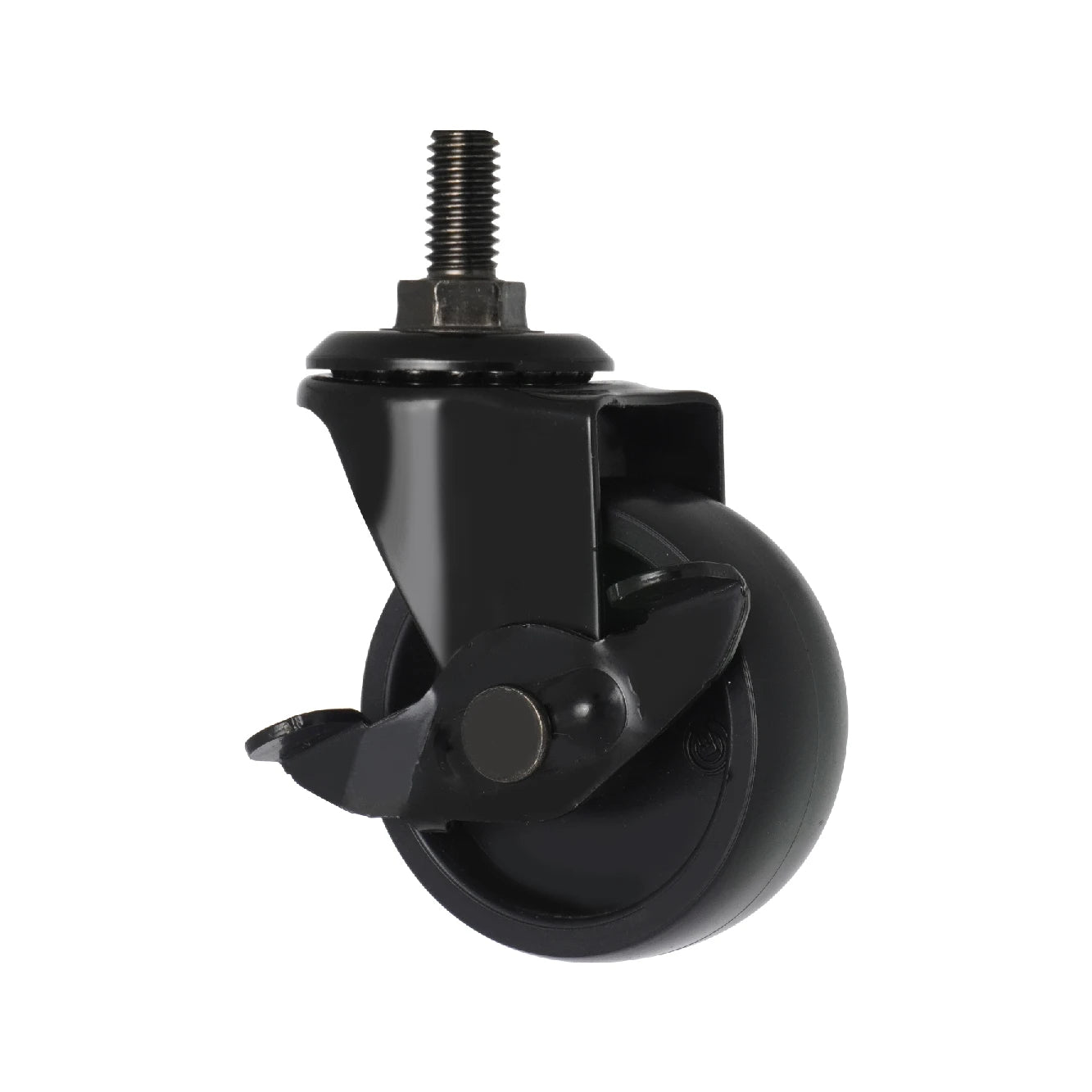 2 Inch Steel PP Caster Wheel M8 Threaded Stem Light Duty Outdoor Furniture Castor Brake Living Room Kitchen Dining School Gym