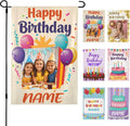 Custom Garden Flags 12x18 Double Sided Coarse Linen Garden Flag Outdoor Personalized Birthday Yard Flags Decor Courtyard Flag