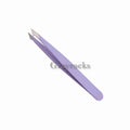 Gray Rocks Professional High Quality Stainless Steel Slanted Tip Handmade Eyebrow Tweezers for Hair Removal Durable Lightweight