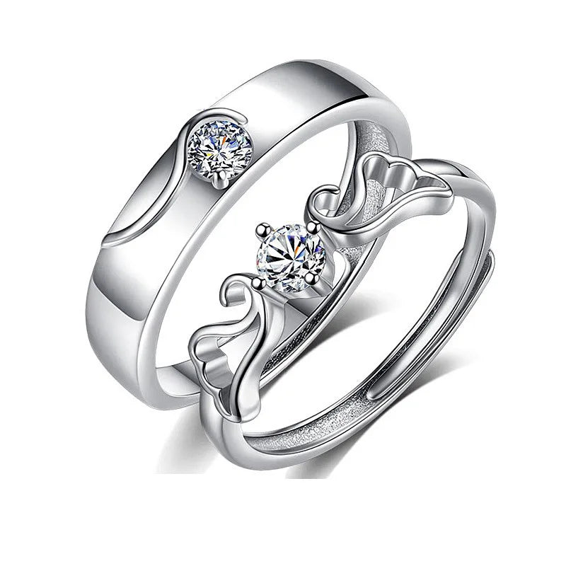 XJZ097 925 Sterling Silver Couple Ring Fashion High Quality for Women Men Moissanite Ring Wedding Jewelry Accessories Party Gift