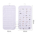 80 Pockets Hanging Jewelry Storage Bags Organizer with PVC Windows Polyester Material Space-Saving Portable