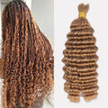 Shoumei Color27 Deep Wave Bulk Human Hair Cuticle Aligned Unprocessed 100g Bulk Human Hair for Braiding