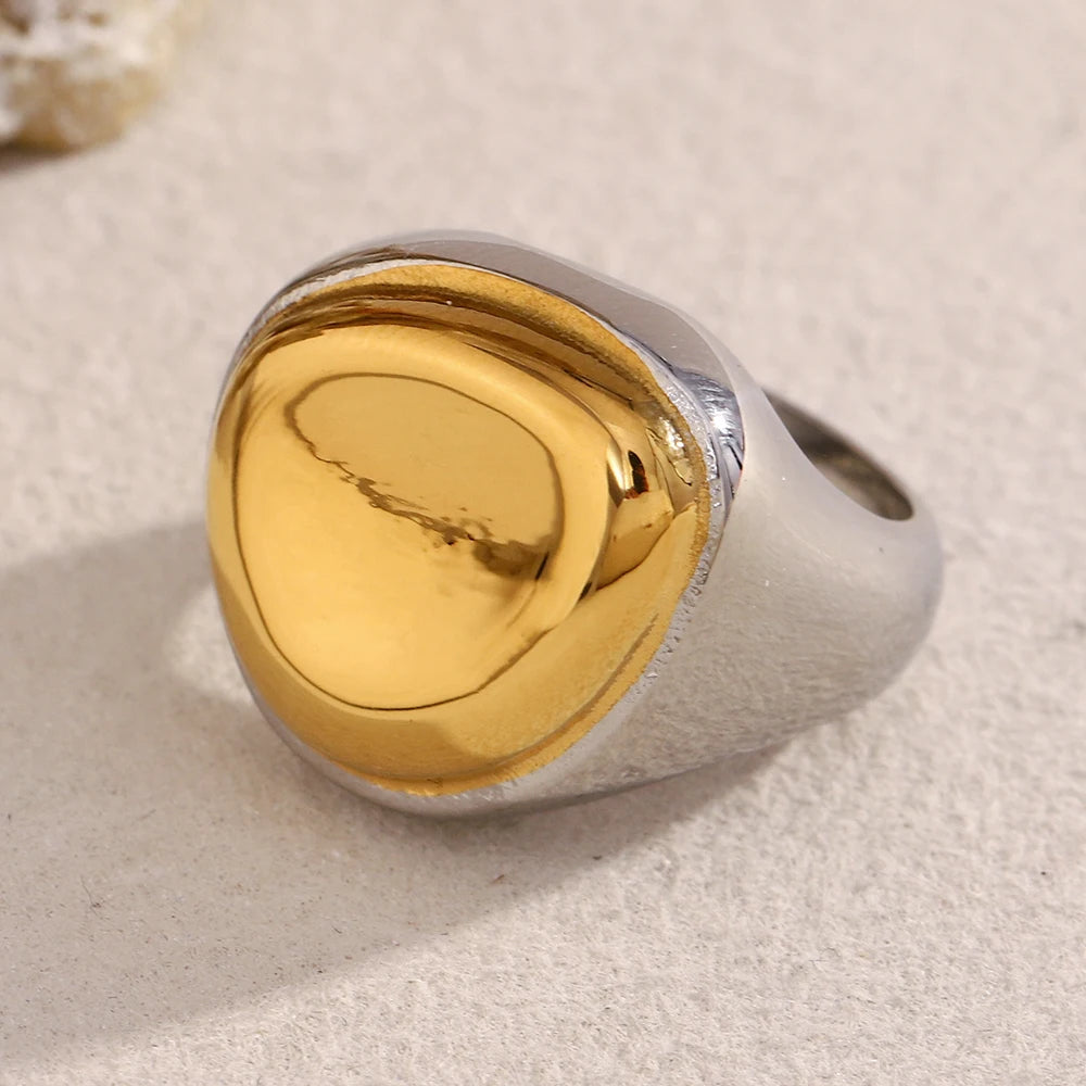 Dreamshow Mix Color Statement Signet Ring Fashion Jewelry Rings Stainless Steel Jewelry