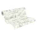Made in Germany - Wallpaper rolls Stone White Grey - Non Woven Vinyl - Modern Wallpaper Stone Look for Walls - 1005 x 053 m