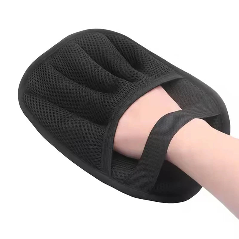 Double-Sided Eco-Friendly Cotton Pet Cleaning & Grooming Gloves with Hair Removal Feature for Dogs