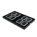 Luxurious Diamond Display Case 8 Exquisite Metal Boxes with Reversible Cushions in a Secure Wooden Case