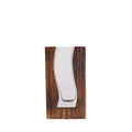 Rectangular Indoor Propagation Vase Natural Wood and Glass 4"x2"x8" for Hydroponic Plants Flower Home Office Garden Decor