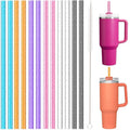 Custom Reusable Straw for 30oz 40oz Tumbler Cup Accessories With Cleaning Brush Colored Cute Replacement Plastic Glitter Straws