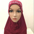 New Arrival Plain Hijab with Embroidery Decoration Elegant Muslim Shawl Hijab for Women