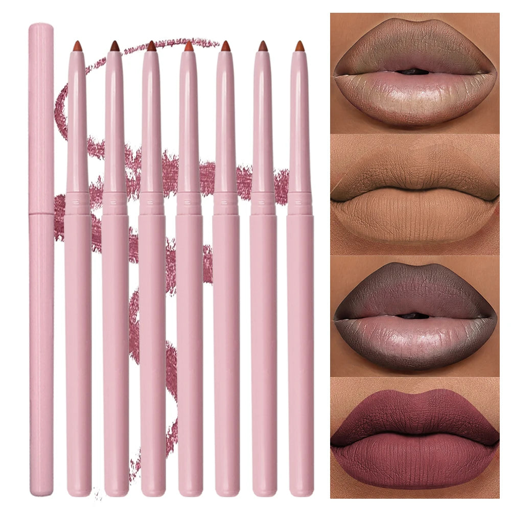 Wholesale Lip Liner Custom Long Lasting Water Proof Dark Brown Twist up Lip Liner High Pigment Smooth Lip Liner