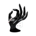 Hand-shaped Ring Holder Jewelry Display Stand Plastic Shop Wedding Portable Durable Luxury Black/White N/A