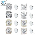 European American Luxury Starry Zircon Stainless Steel Magnetic Ear Clips No Piercing Wholesale
