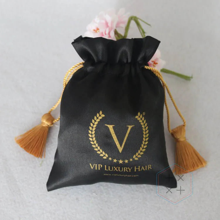 Polyester Satin Durable Hair Extension Bag for Wigs Storage