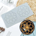2 Holes Geometric Circle Silicone Fondant Lace Mat Sugar Craft Impression Mold Edible Cake Molecular Kitchen Decorating
