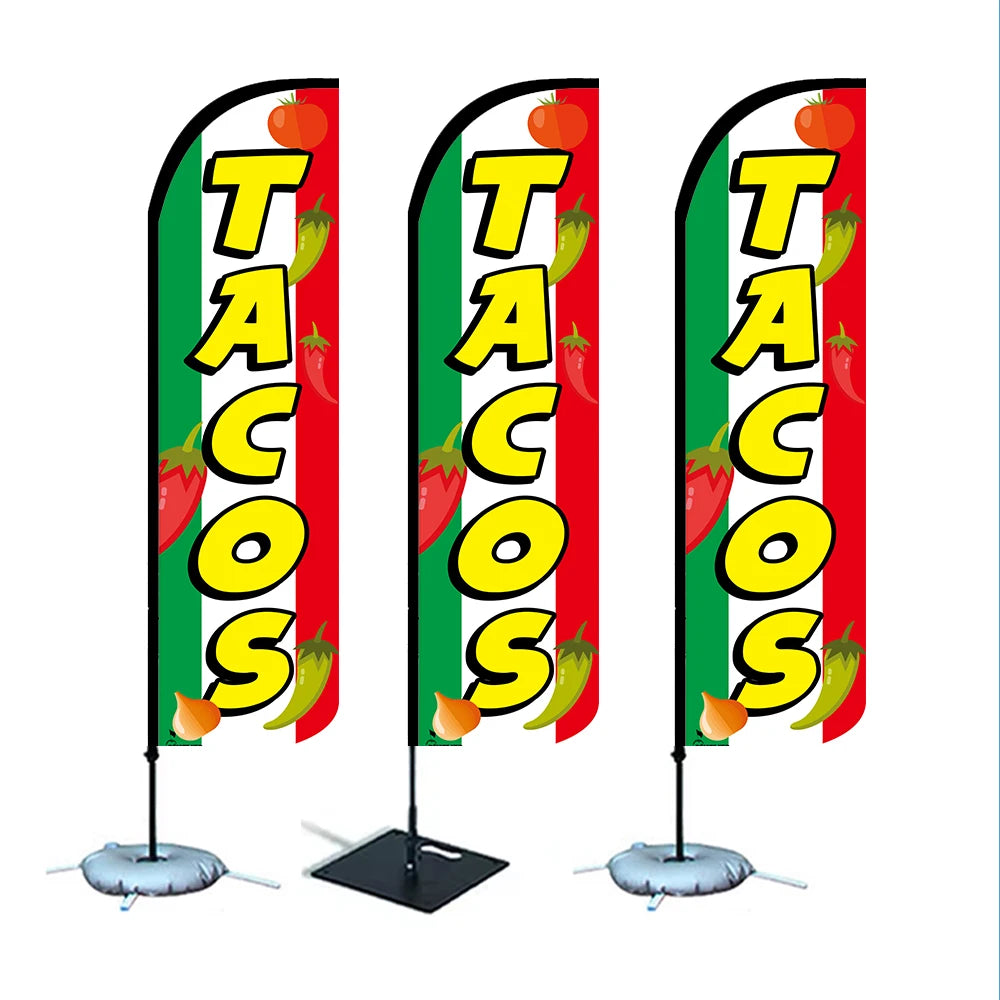 Hot Sale High-quality Custom Restaurant Sale Advertising Outdoor Ads Display Trade Event Beach Flag Teardrop Beach Feather Flag