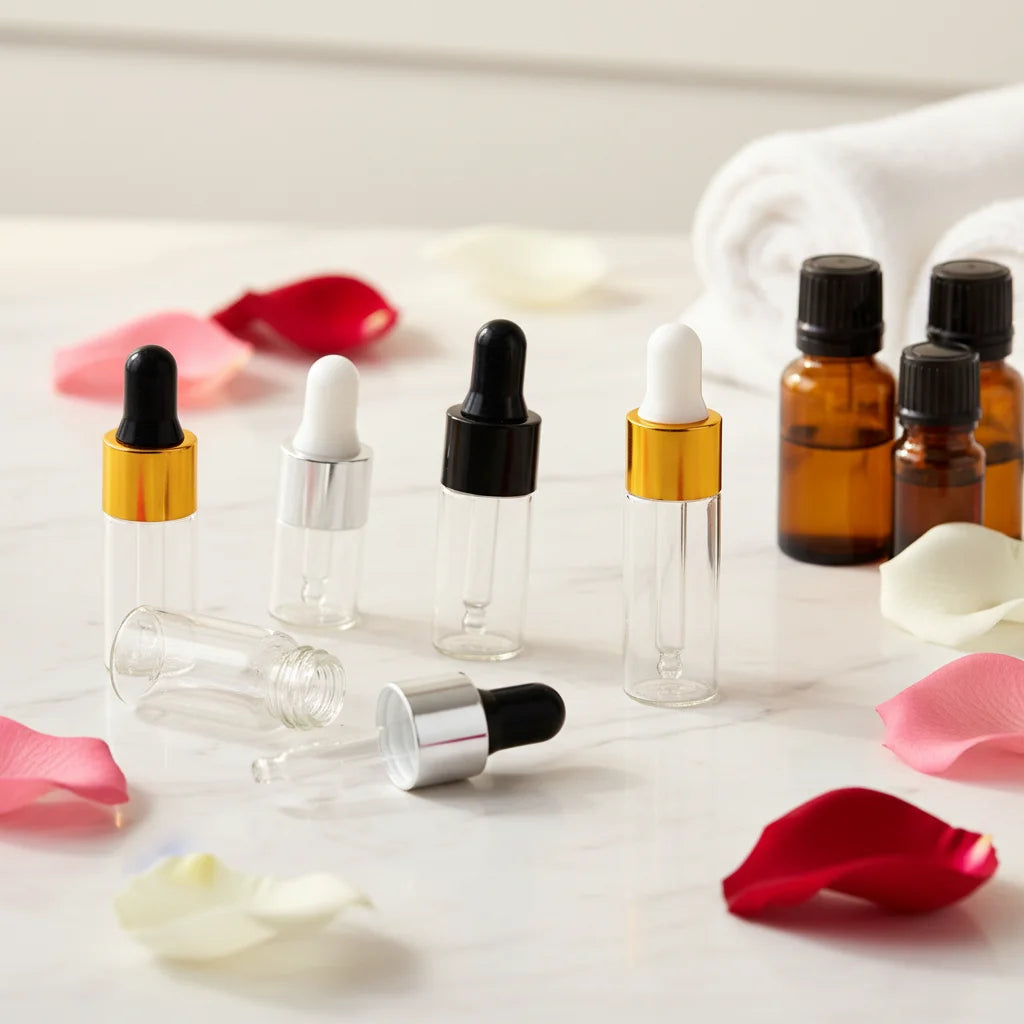 1ml 2ml 3ml 5ml Transparent Dropper Bottles Portable Serum Travel Dispensing Bottles