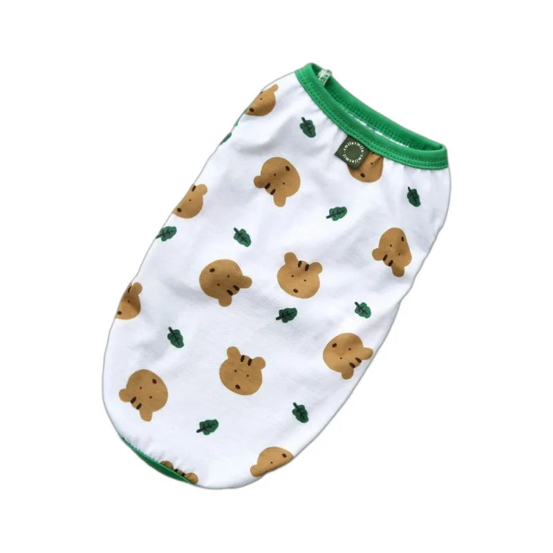Cute Animals Clothes Dog Vest T-shirt Soft Pet Clothing Dogs Dog Clothes Summer for All Sizes