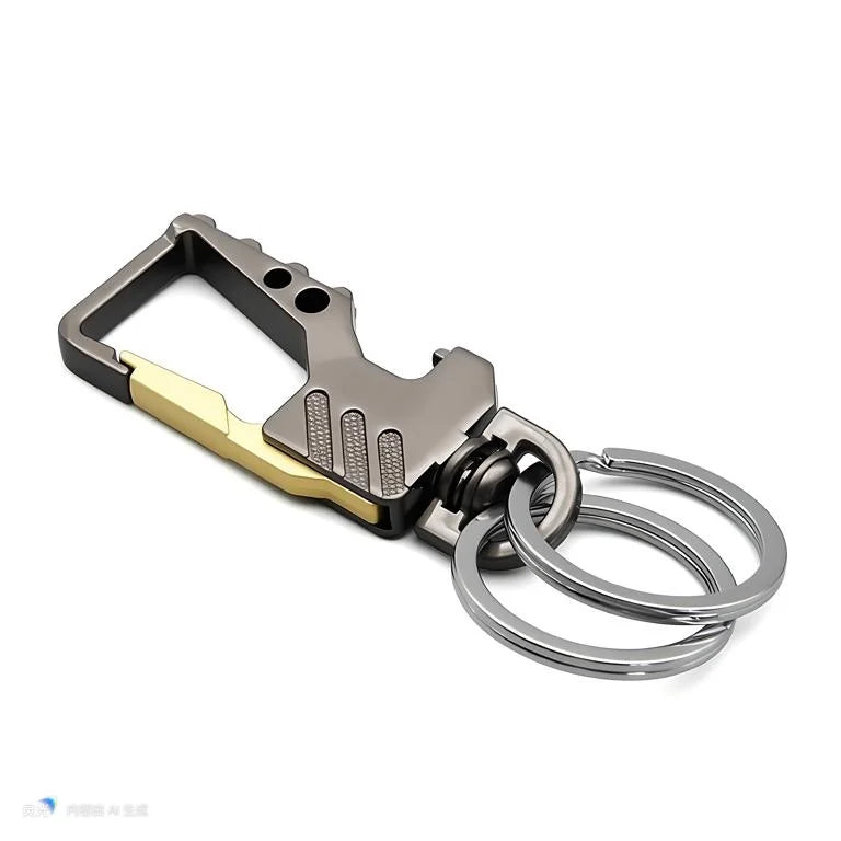 Custom Logo Metal Keychain Beer Bottle Opener Multifunctional Keychain