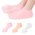 Melenlt Moisturizing Silicone Socks for Dry Cracked Feet -Soft Gel Heel Socks for Men and Women