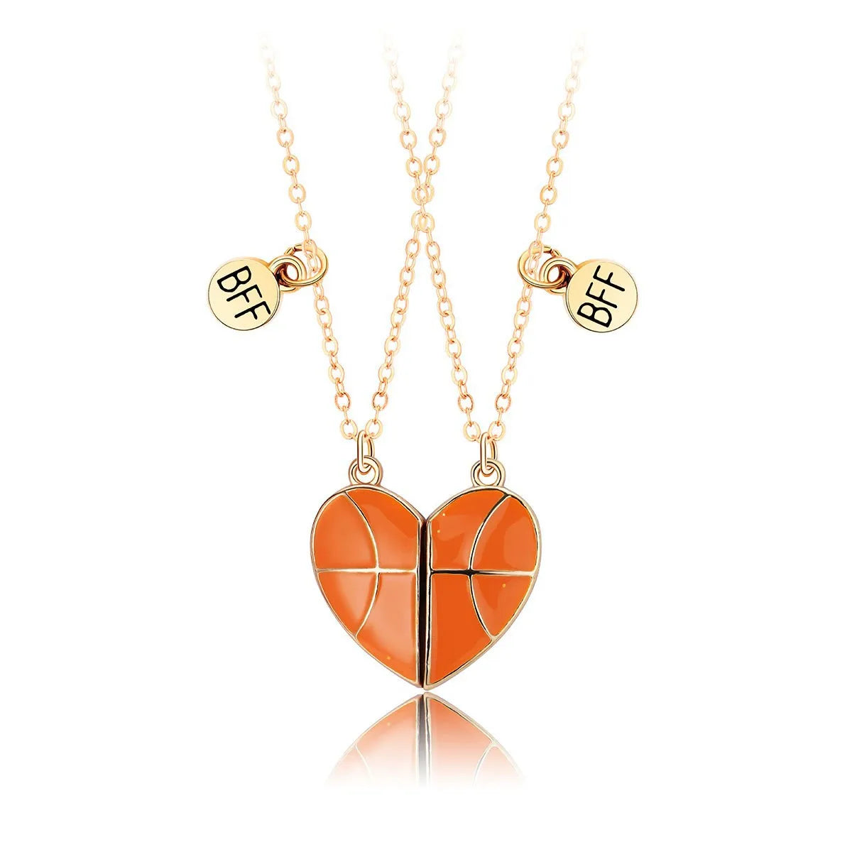 Best Friend Necklace Gifts Friendship Necklace Magnetic Matching Football Basketball Pendant BFF Necklace for 2 Friendship Gift