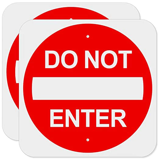 Weather Resistant Waterproof Do Not Enter Sign  24" X 24" M Engineer Grade Reflective Aluminum Red on White