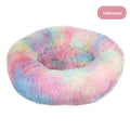 Hot Selling Wholesale Round Plush Donut Bed for Cat Deep Sleeping  Fluffy Dog Bed Portable  Winter Warm Mascotas Pet Beds