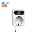Smart Wi-Fi Thermostat Socket OLED Display IP20 Protection 0.5C Accuracy for 16A Cooling/Heating Temperature Control