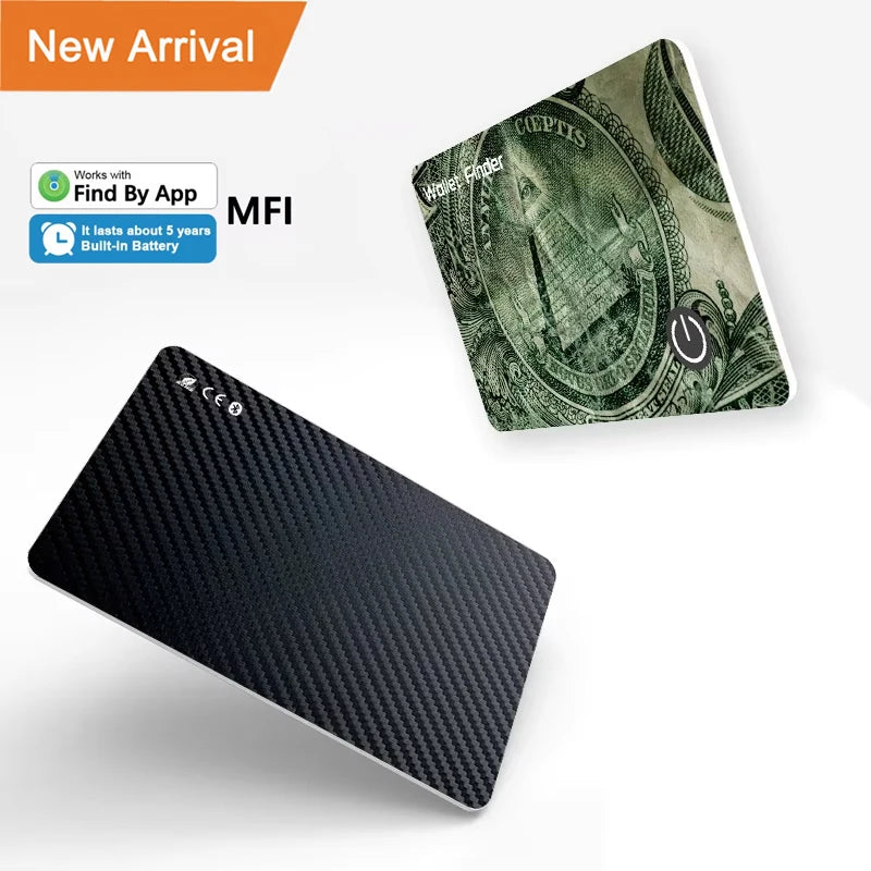 Hot Selling MFI Credit Smart Card Phone Find by Device Android App Mini GPS Tracker Locator Tag Billetera Buscador Wallet Finder