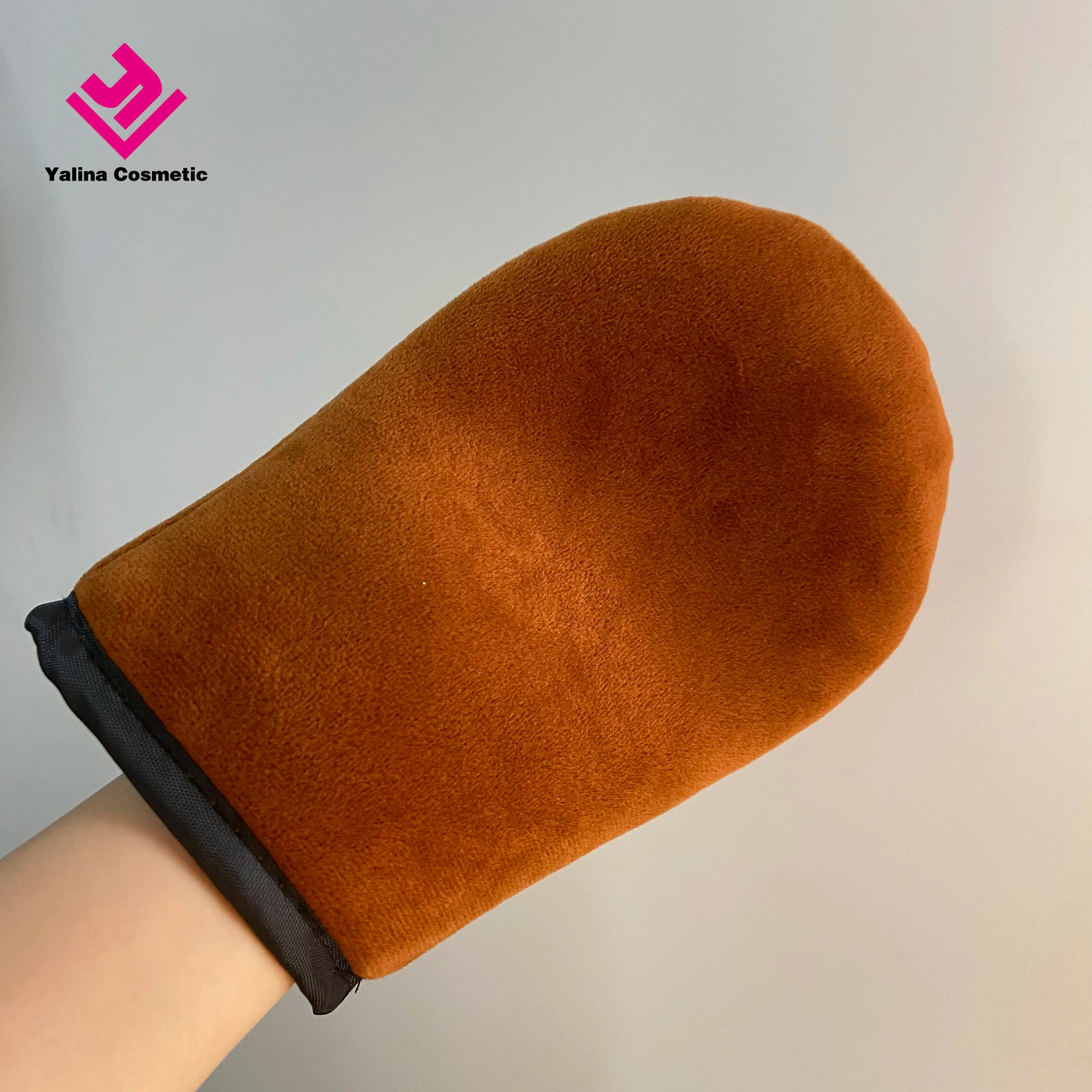 Custom Size Color Double Sided Tan Glove Mousse Black pink Brown Velvet Tanner Applicator Kit