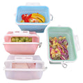 Premium Portable Take Away BPA Free Dishwasher Safe Large Capacity Silicone Food Storage Container Reusable Collapsible Bags&Box