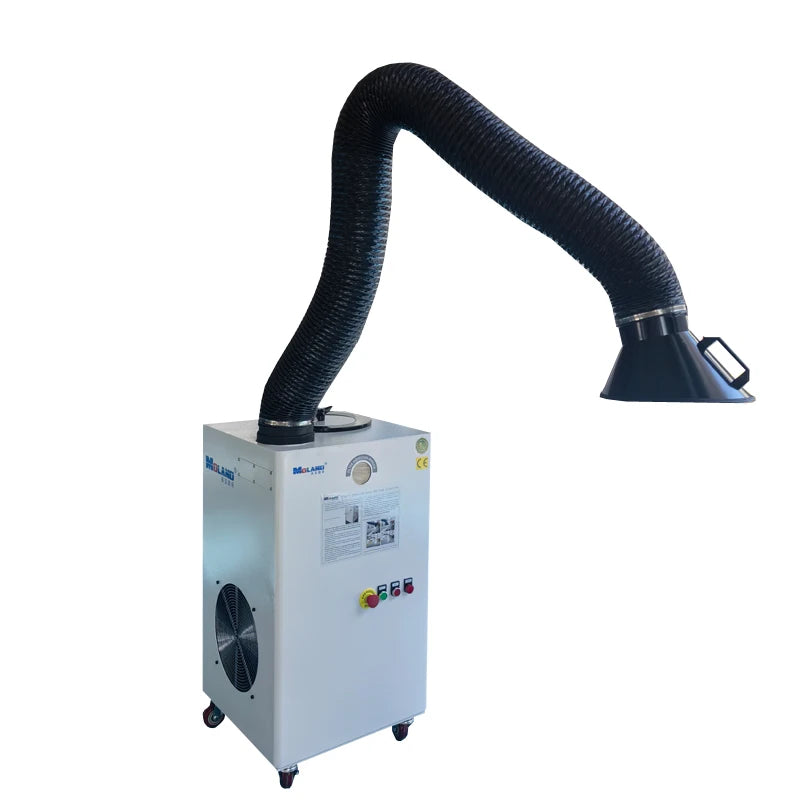 1.5KW Industrial Dust Smoke Collector with CE Certificate 2500CMH Mobile Welding Fume Extractor with 2m Single Arm
