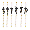 6Pcs Stripper Dancing Men Straws Bachelorette Party Decorations Straws Fiesta Party Drinking Favors Adult Party Supplies