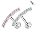 Wholesale G23 Titanium 16G CZ Cartilage Piercing Ear Studs Women's Zirconia Ear Lip Piercing Earrings