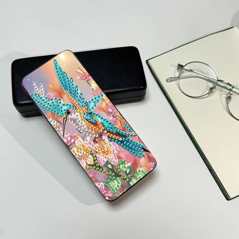 Cartoon Diamond Painting Printed Glasses Storage Eco-Friendly 5D DIY PU Leather Box