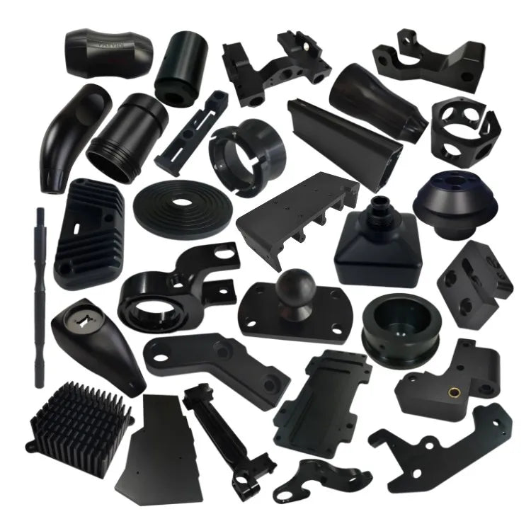 Custom Black Color Aluminum Alloy Lathe Turning Milling CNC Parts Machining Service Stainless Steel ISO9001 Certified 20 Years
