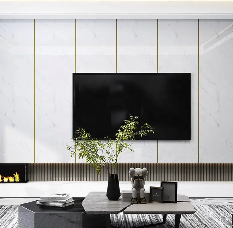 UDK New Designs 60cm Foam Marble Sheet Adhesive Marble Foil Roll Wallpaper PVC Glossy Marble UV Board Wall Decor