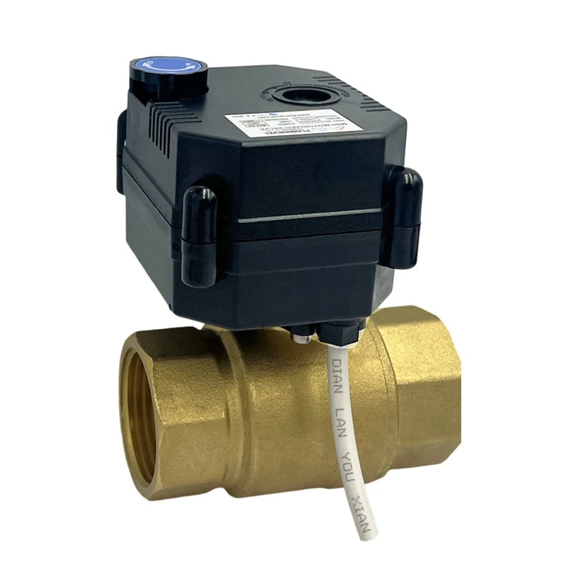 Mini Electric Ball Valve 12V 24V Motorized Ball Valve Brass 2 Way Water Control Valve OEM
