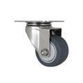2 Inch 304 Stainless Steel TPR Rubber Swivel Caster Wheel Top Swivel Plate for Kitchen Cart Shelf
