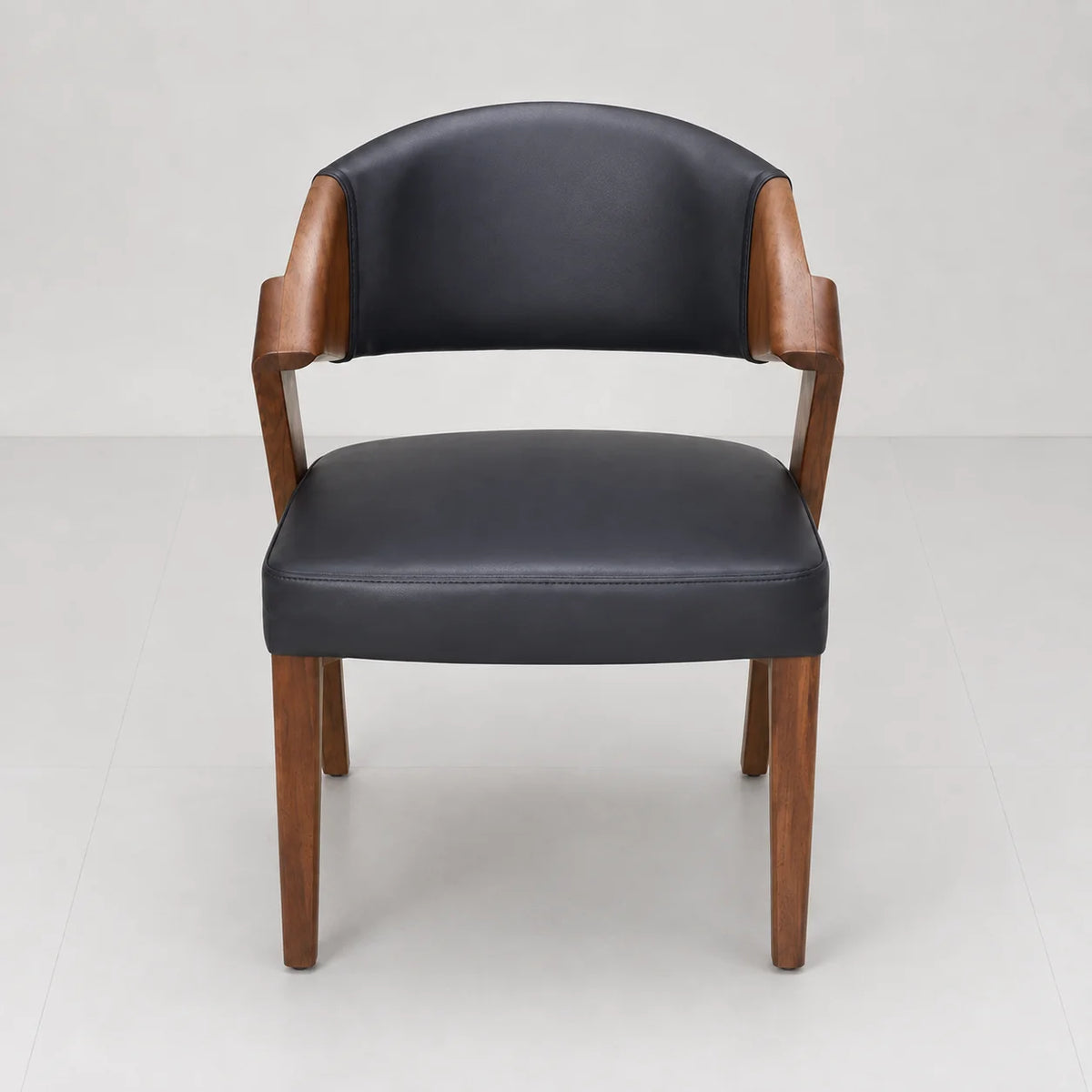 In Stock Modern Simple Solid Wood Dining Chair Ready to Ship Wooden Frame Curved Backrest Negotiation Restaurant Chair for Hotel MegaBDM