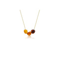 925 Sterling Silver Amber Stone Necklace Made in Turkey