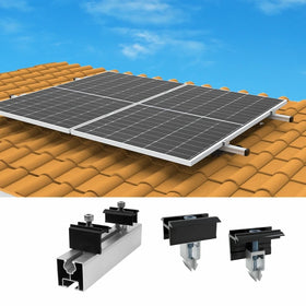 Adjustable Solar Panel Mid End Clamps Aluminum 30mm 35mm Photovoltaic Mounting Accessories with Fast Racking