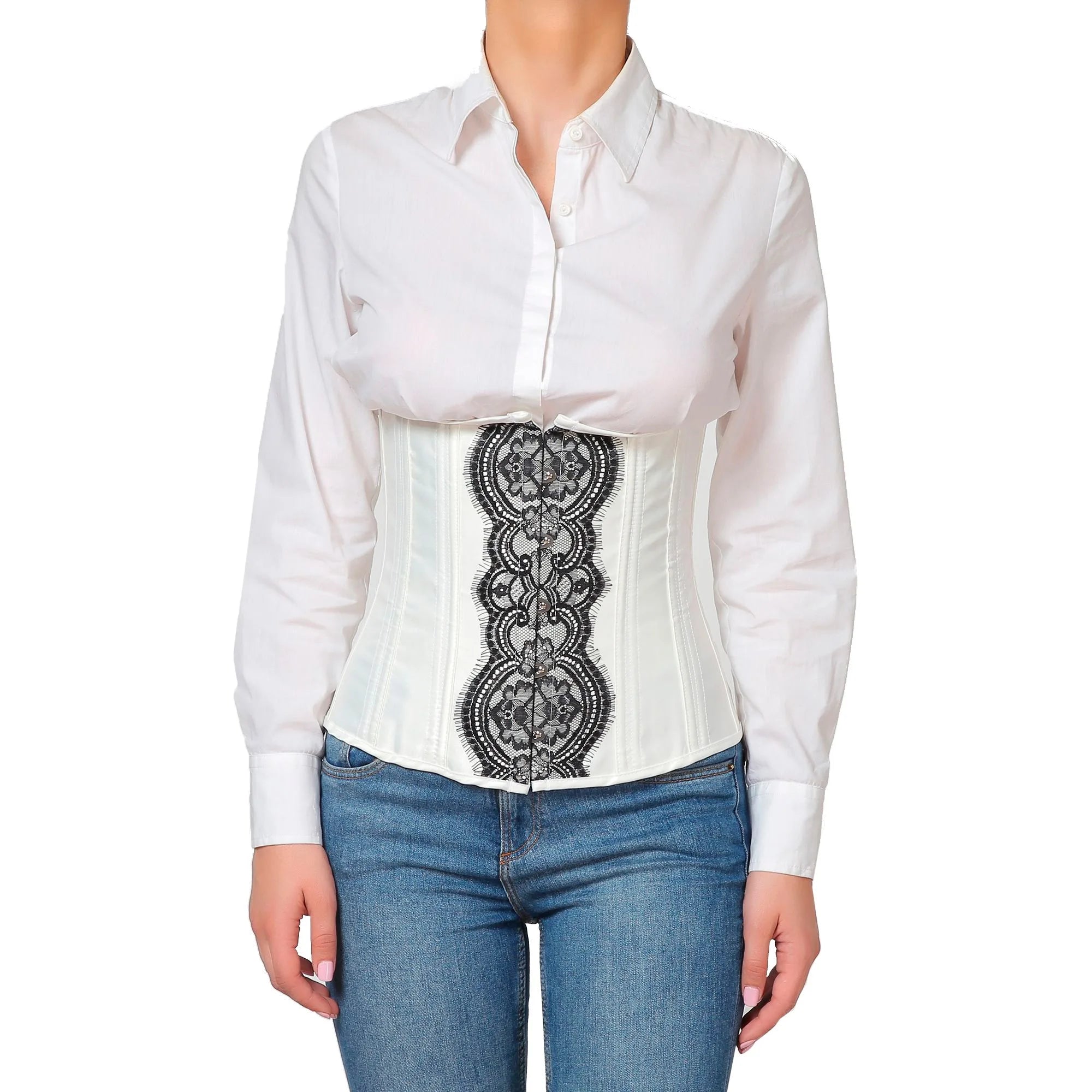 underbust under white
