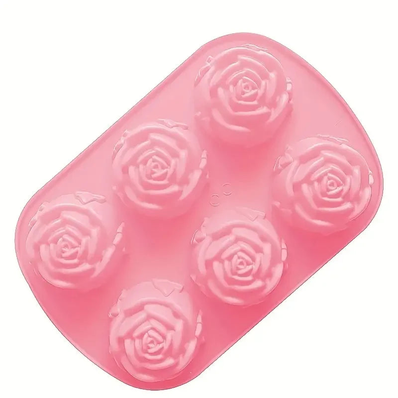 Silicone Rose Flower Mousse Cake Mold  Diy Chocolate Candy Pudding Ice Cream Baking Tool for Kitchen and Restaurant Use