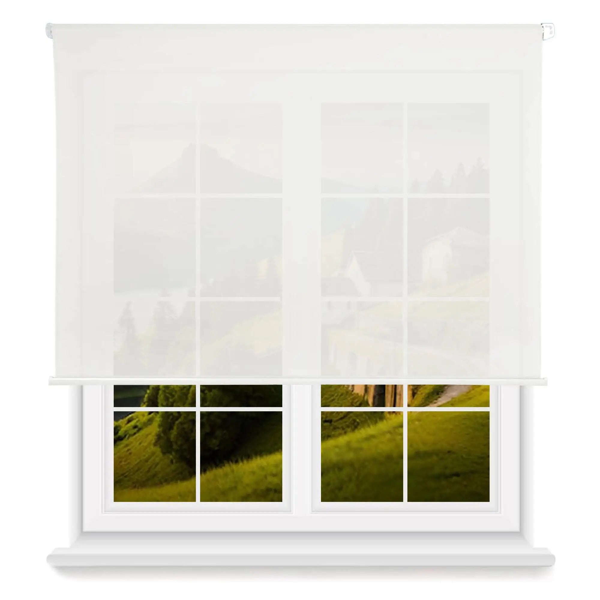 Well Home Plain Translucent Roller Blind - Off-White 100 x 175cm (width x length)/Fabric size 97 x 170cm
