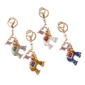 2025 Southeast Asian Cross -border Color Cartoon Elephant Keychain Metal Creative Stroke Key Circle Two Gifts Wholesale