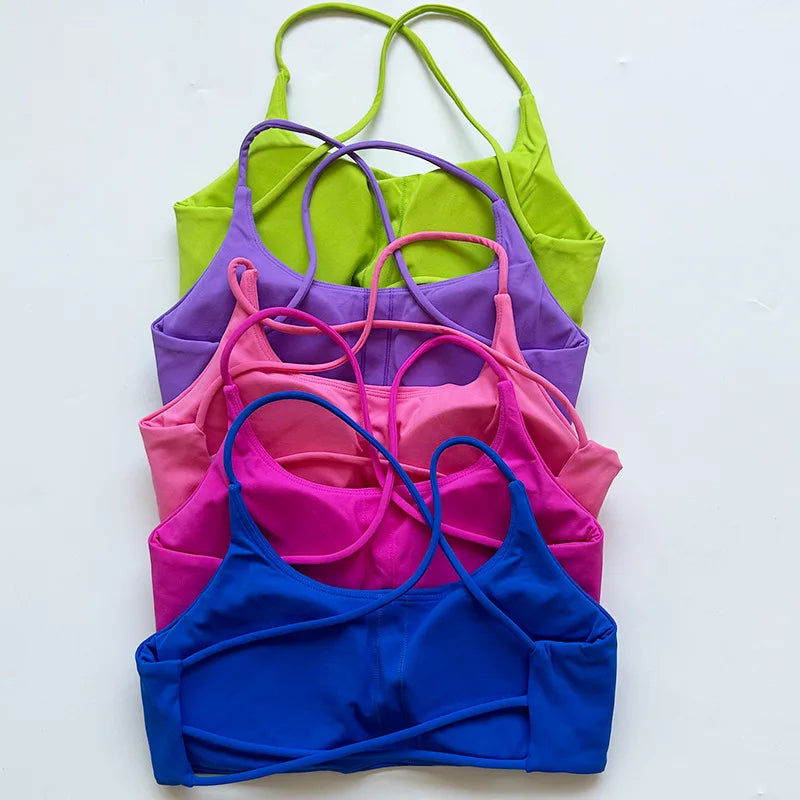 GC Women's Shockproof Quick-drying Fitness Tops Sports Clothes for Woman Gym Yoga Clothes Gym Tops MegaBDM