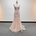 Jancember LSMZ20 Elegant Sequins Sleeveless Mermaid Evening Party Gowns Dresses